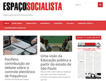 Tablet Screenshot of espacosocialista.org